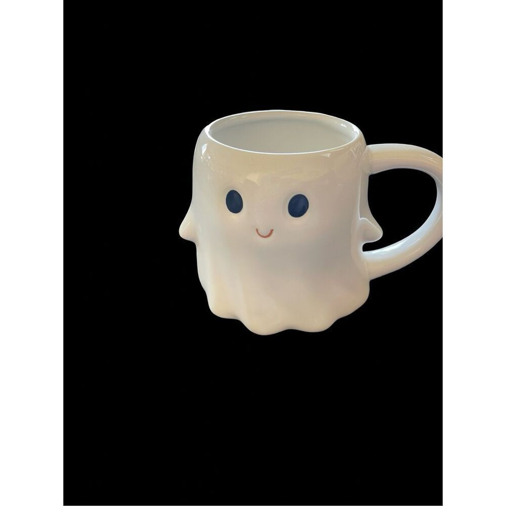 Hyde and Eek! White Candlelight Halloween 3D Figural Ghost Coffee Mug